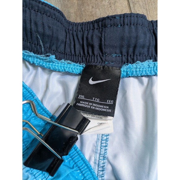 NIKE XXL OPTIC HALO HORIZON 8.5" SWIM VOLLEY TRUNKS Lt Blue Fury - Picture 4 of 5